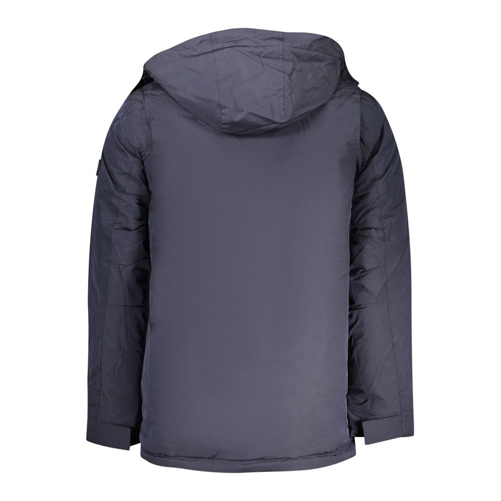 Parka pour Homme en Polyester Bleu Grand Américain