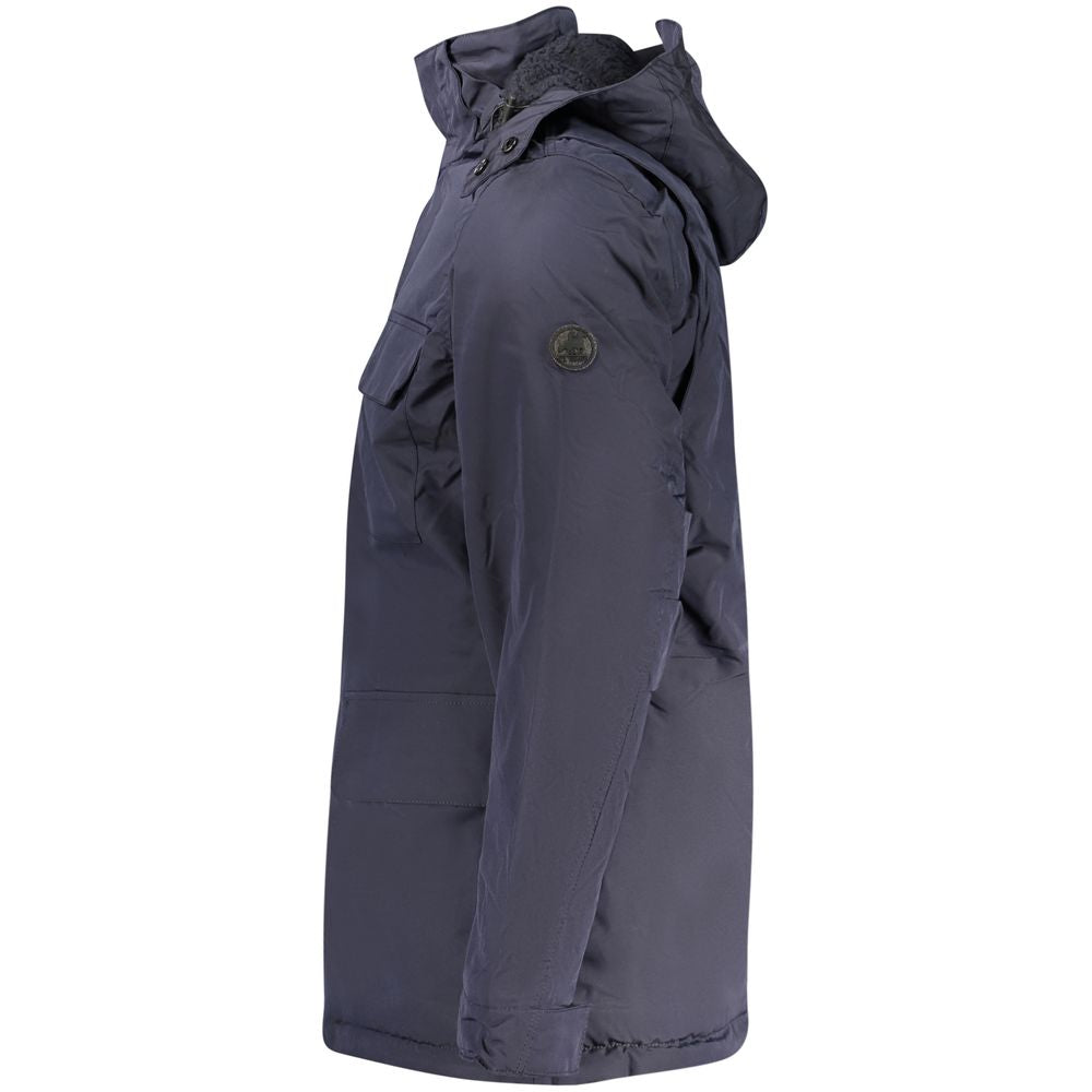 Parka pour Homme en Polyester Bleu Grand Américain