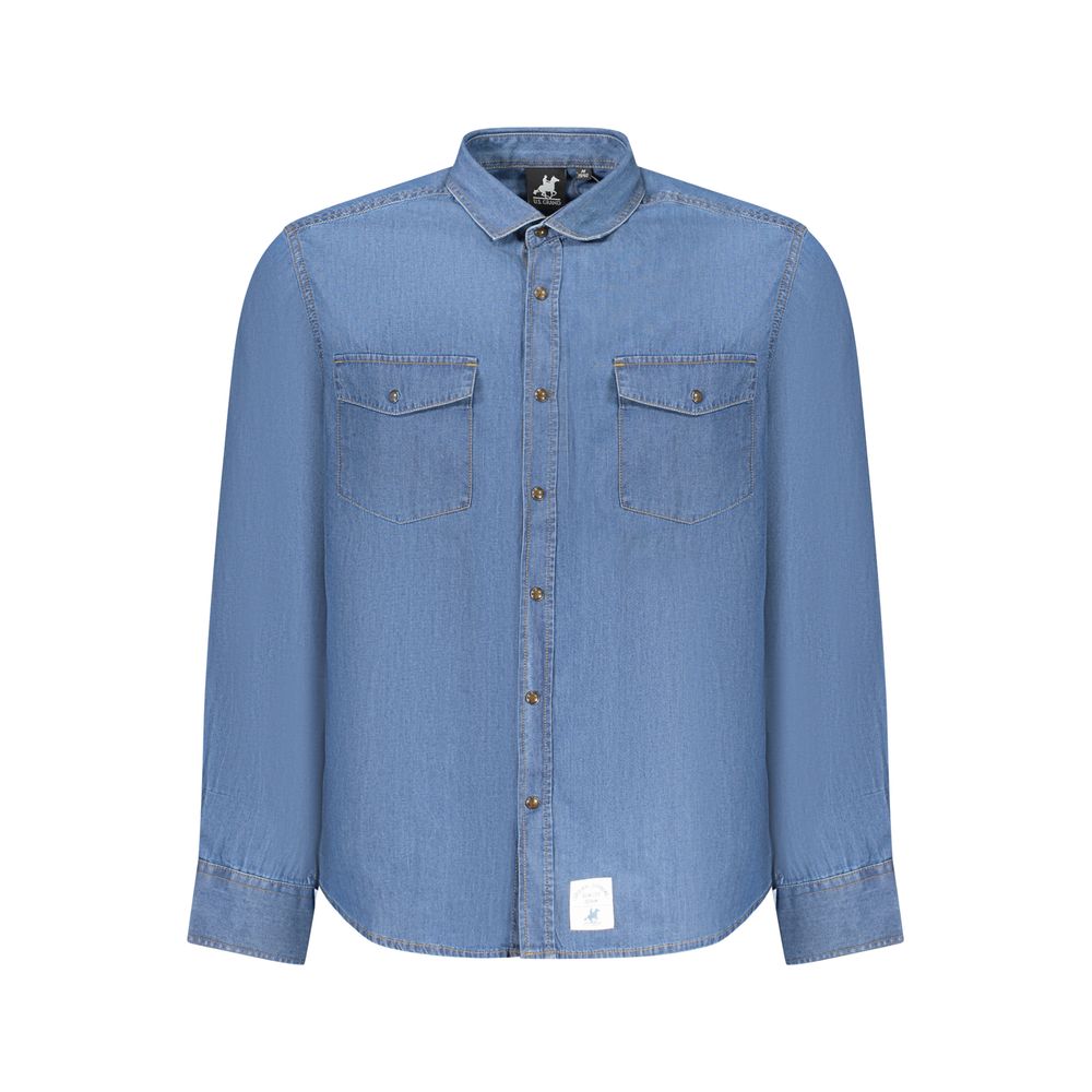 Chemise pour Homme en Coton Bleu Grand Américain
