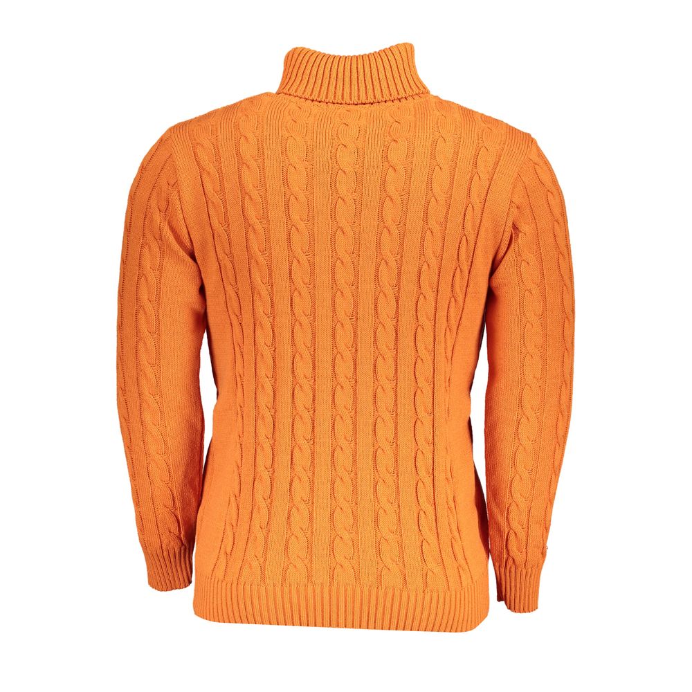 U.S. Grand Arancione Acrylic Men Sweater