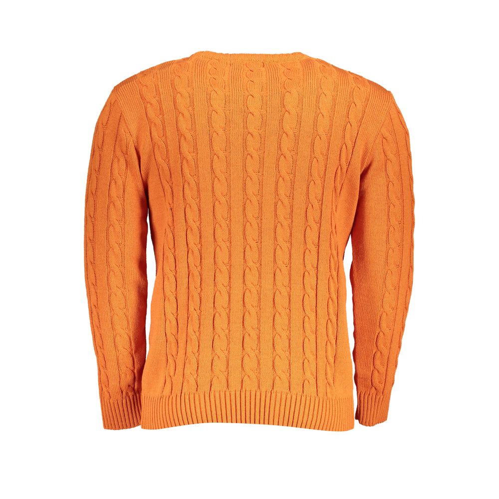 U.S. Grand Arancione Acrylic Men Sweater