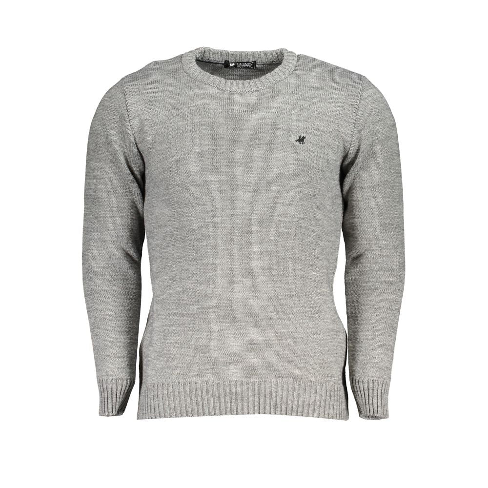 U.S. Grand Grigio Acrylic Men Sweater