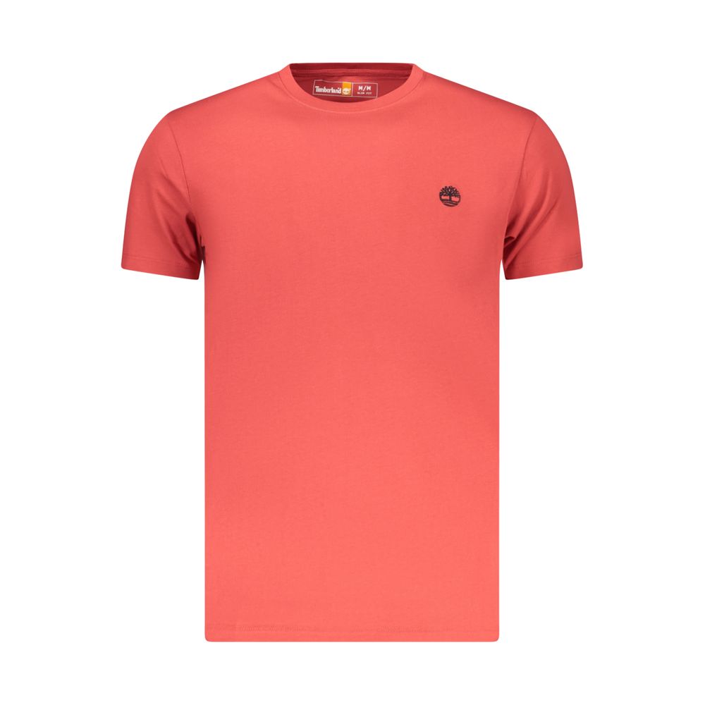T-shirt Timberland rouge en coton biologique pour homme