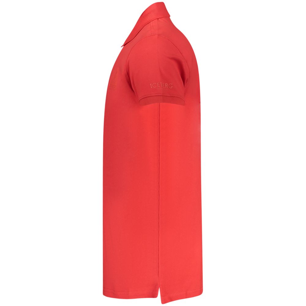 Polo en Coton Homme Iceberg Rosso
