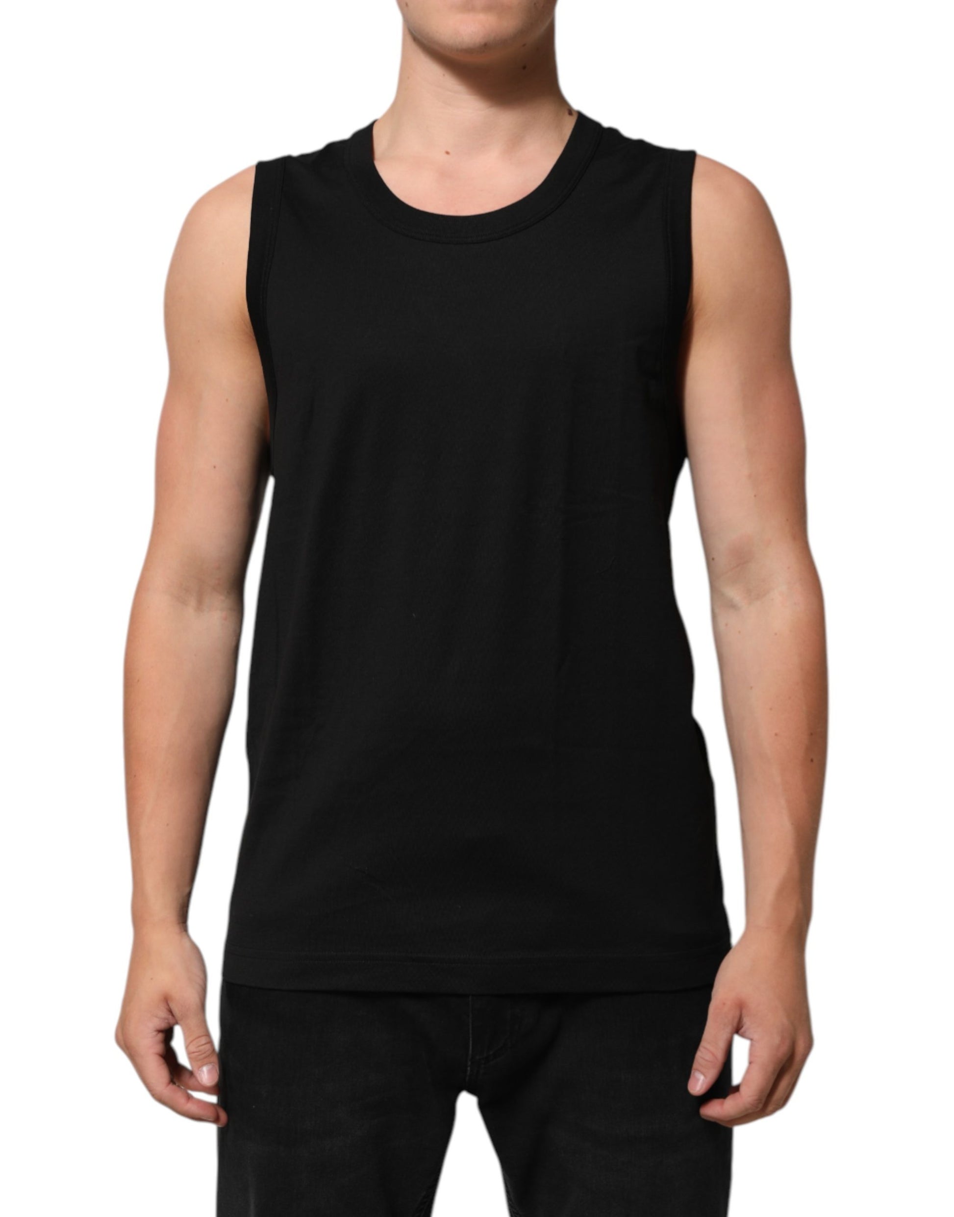 Débardeur Dolce & Gabbana noir en coton sans manches pour homme