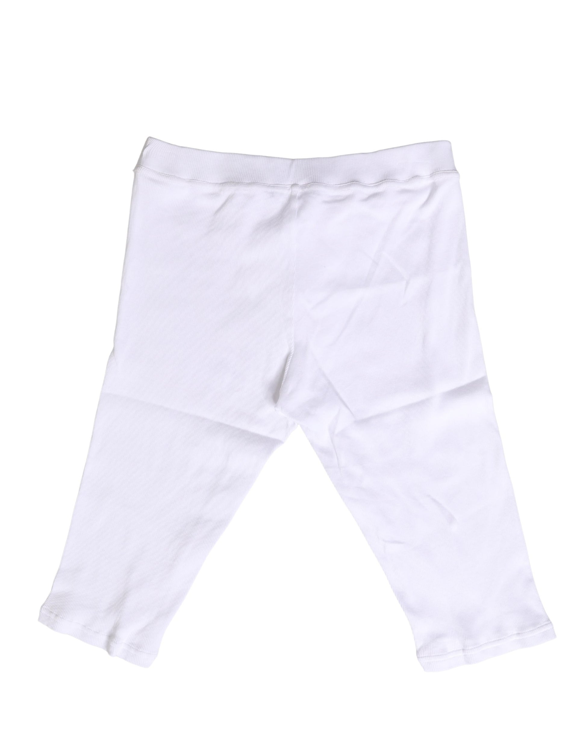 Dolce & Gabbana Caleçon Court Homme en Coton Blanc Sous-vêtement