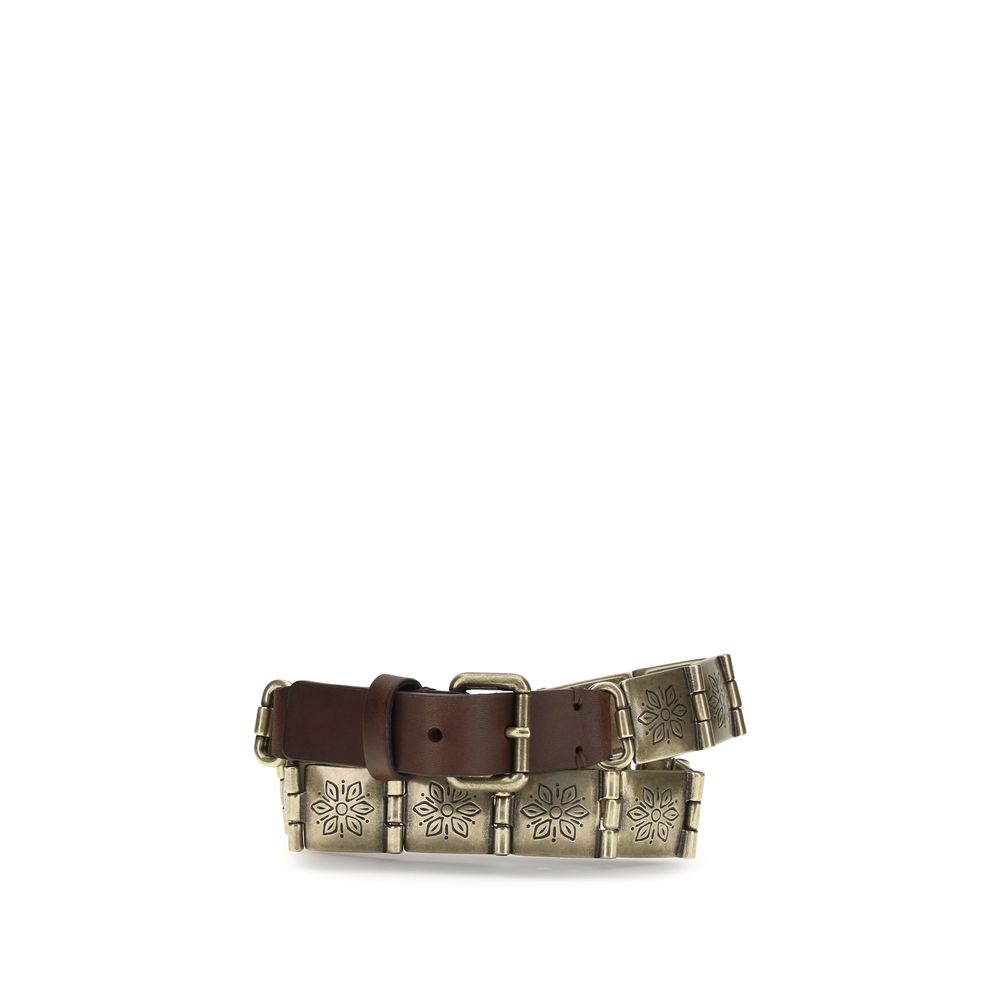 Ceinture classique Etro en cuir de veau marron Bos Taurus