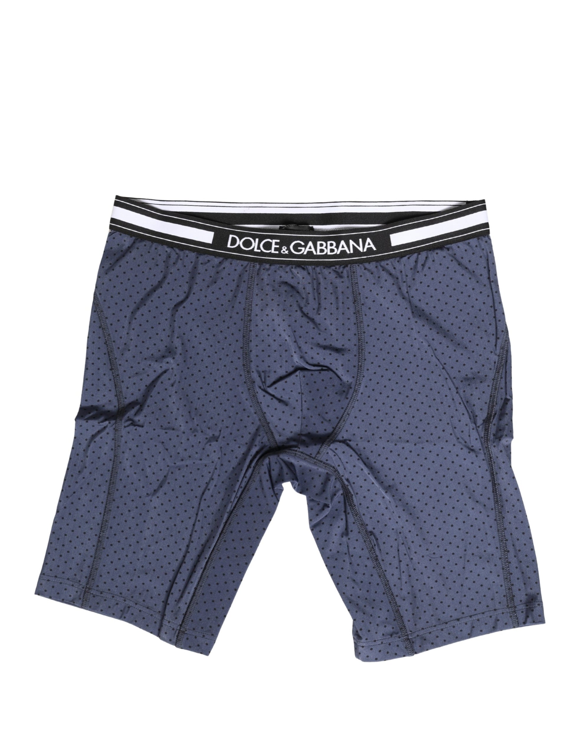 Caleçon de cycliste Dolce & Gabbana à pois bleu foncé pour homme