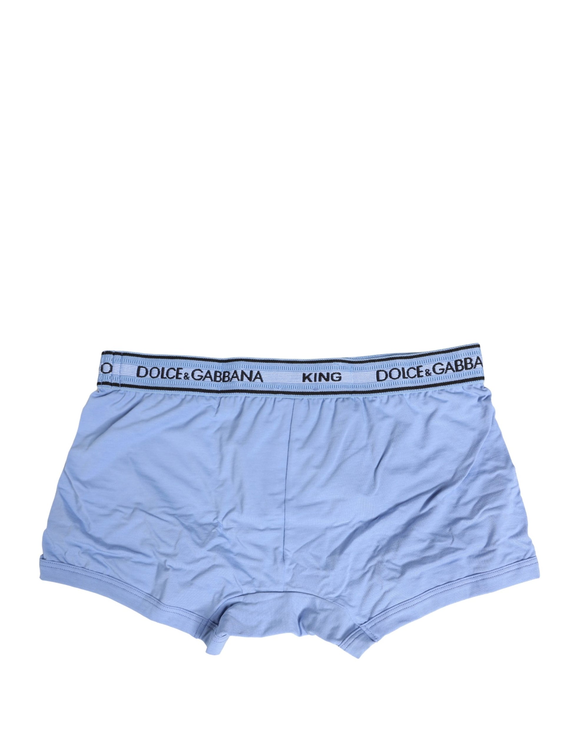 Caleçon régulier Dolce & Gabbana en coton bleu clair pour homme