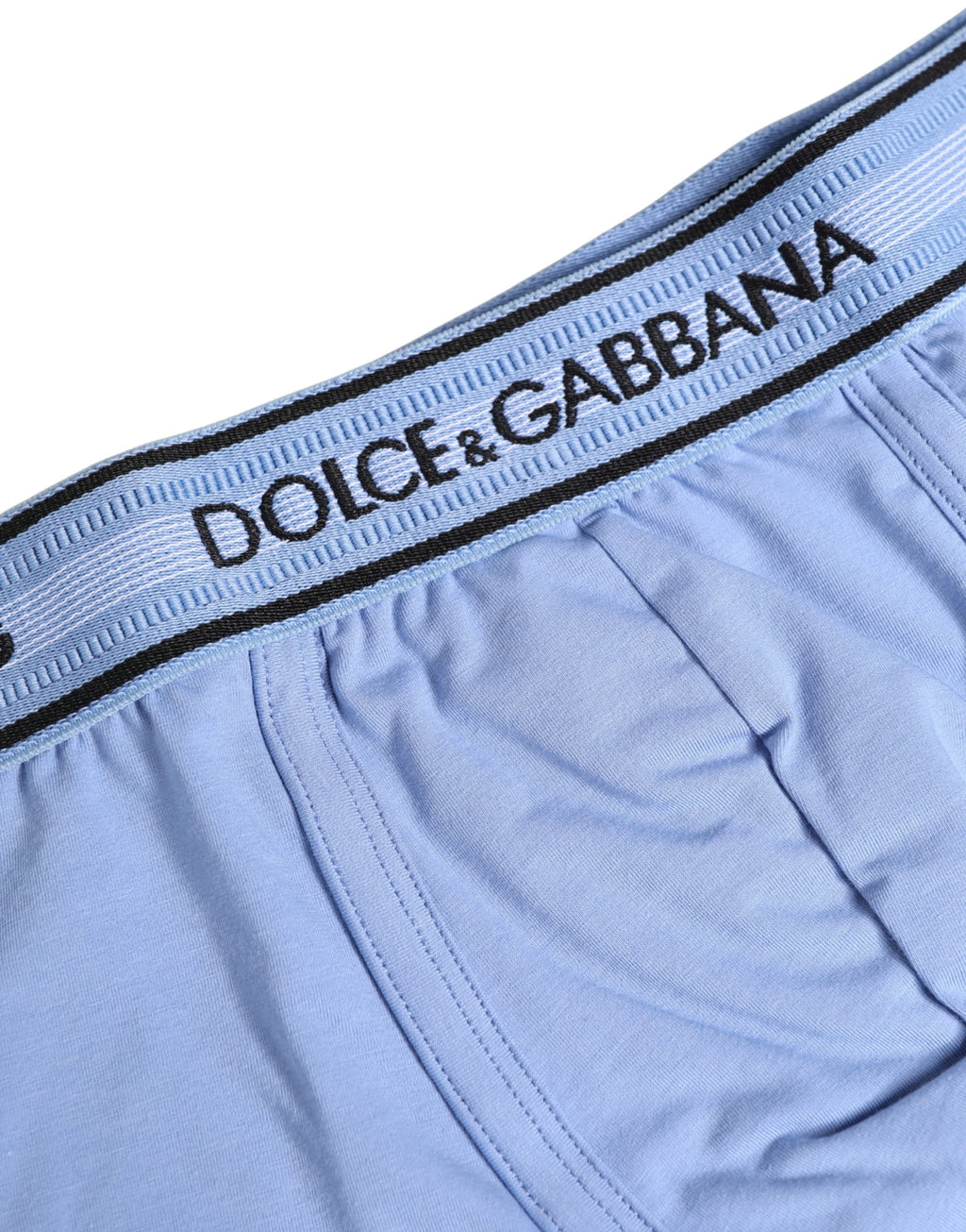 Caleçon régulier Dolce & Gabbana en coton bleu clair pour homme