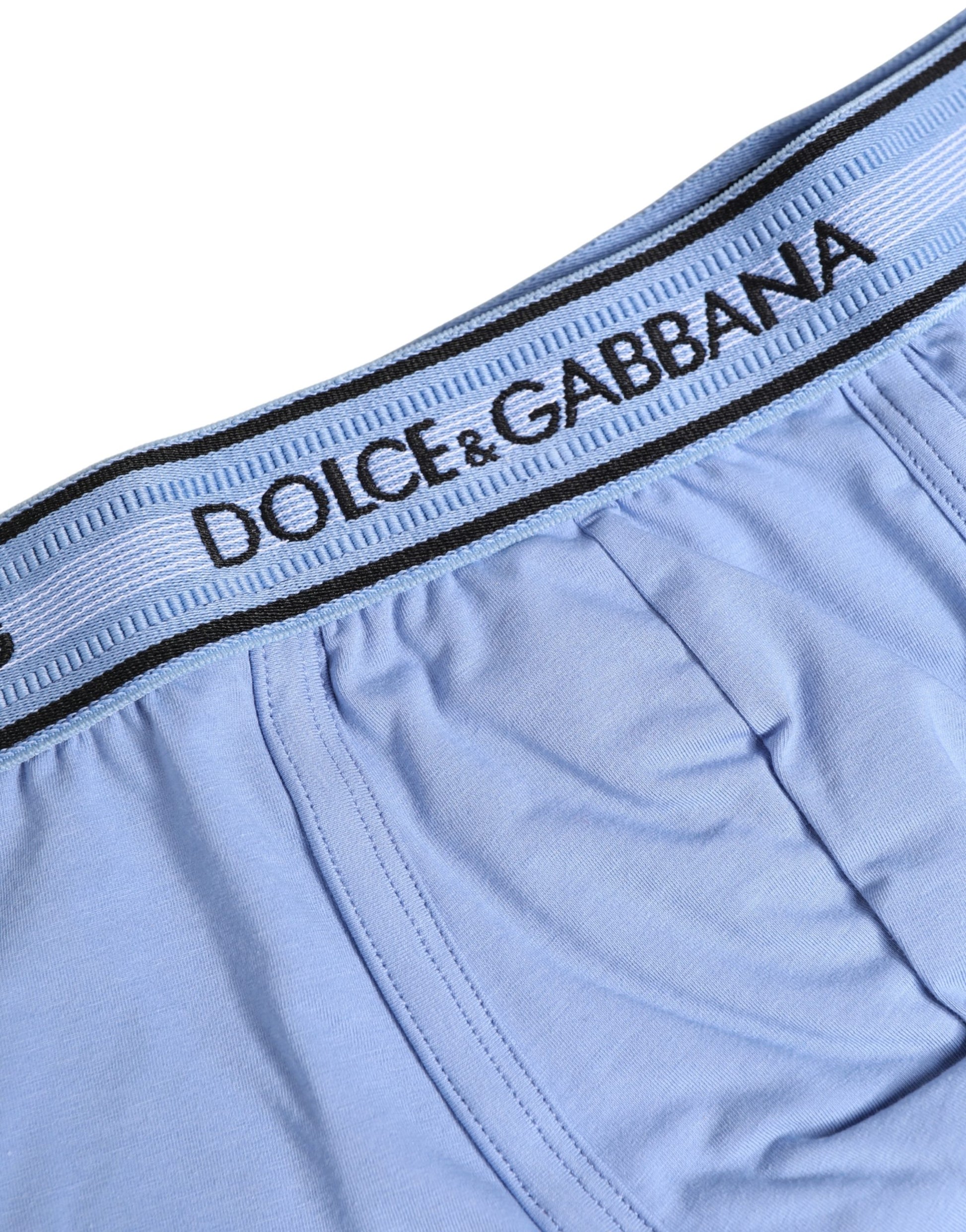 Caleçon régulier Dolce & Gabbana en coton bleu clair pour homme