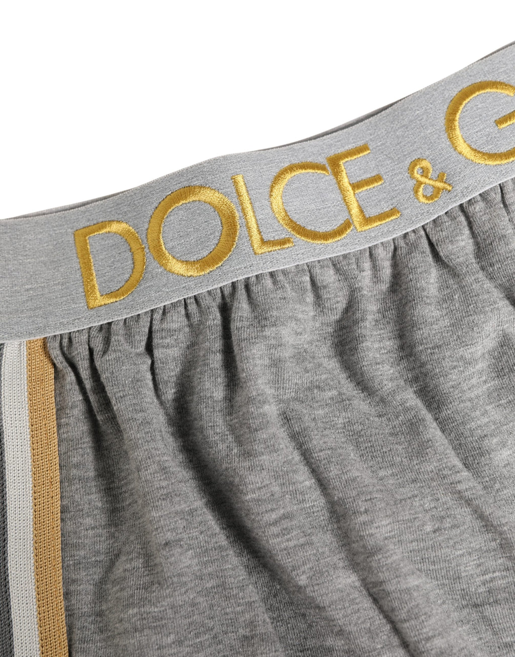 Caleçon Homme Dolce & Gabbana en Coton avec Ceinture Logo Grise