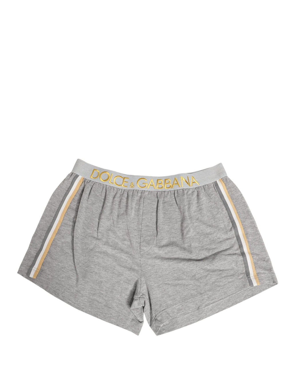 Caleçon Homme Dolce & Gabbana en Coton avec Ceinture Logo Grise