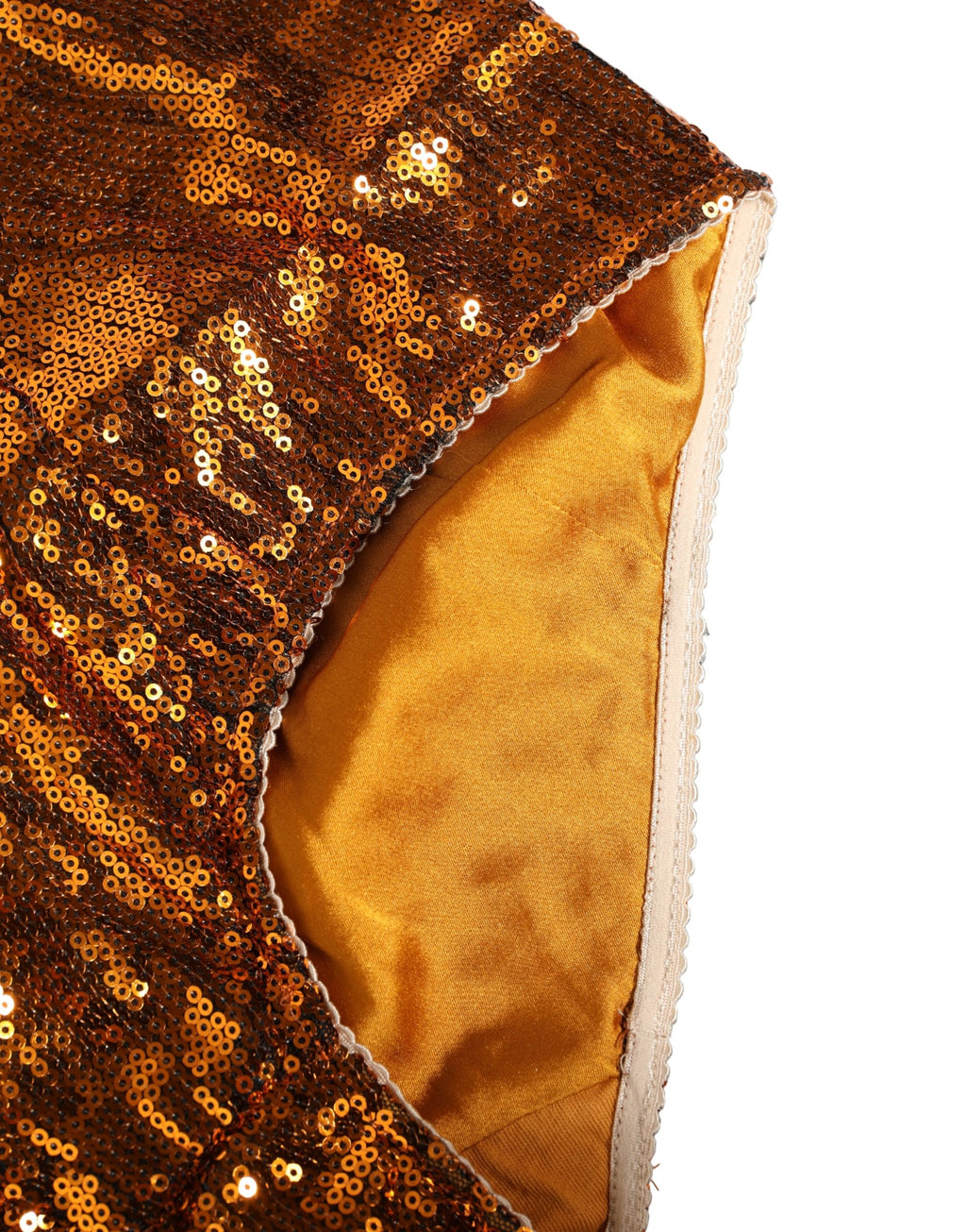 Sous-vêtements gaine taille haute en nylon et sequins orange Dolce & Gabbana