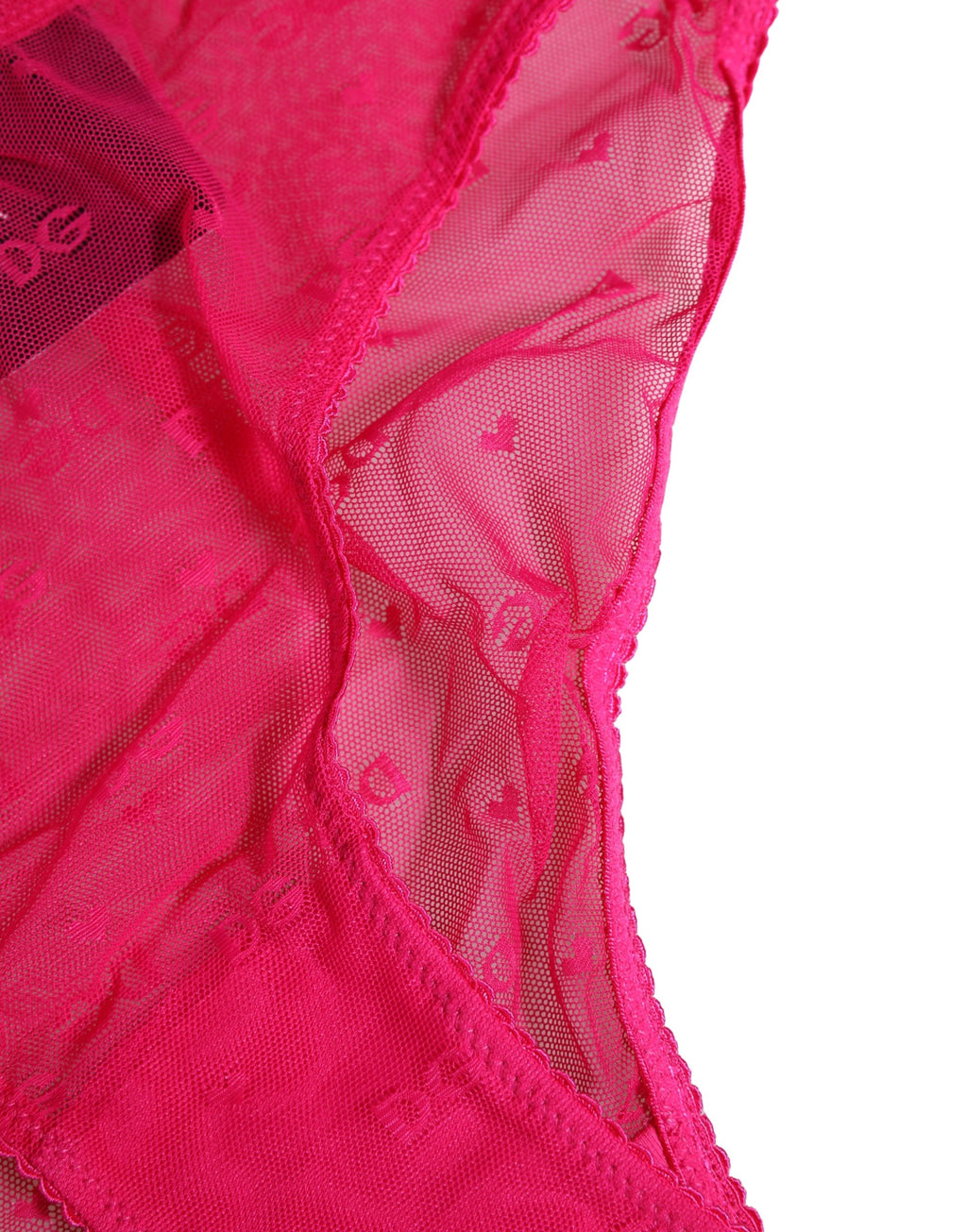 Culotte de lingerie "cheekini" en dentelle rose Dolce & Gabbana
