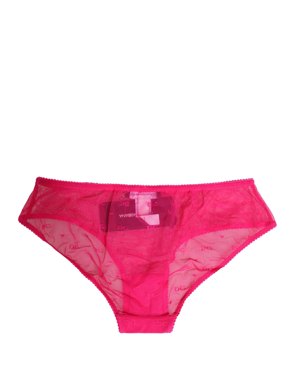 Culotte de lingerie "cheekini" en dentelle rose Dolce & Gabbana