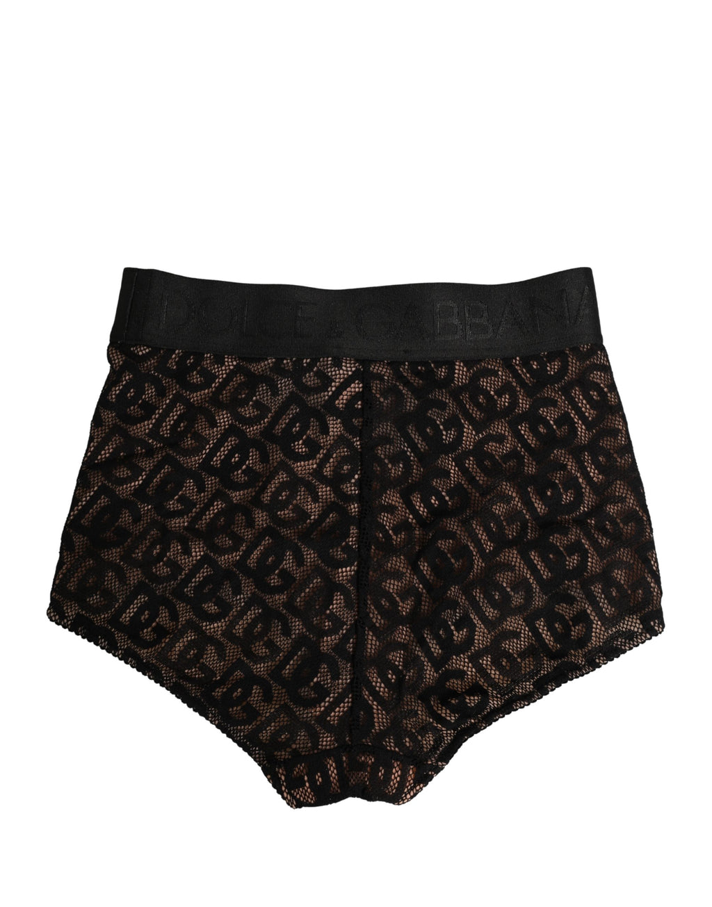Sous-vêtement gainant taille haute en coton noir avec logo DG Dolce & Gabbana