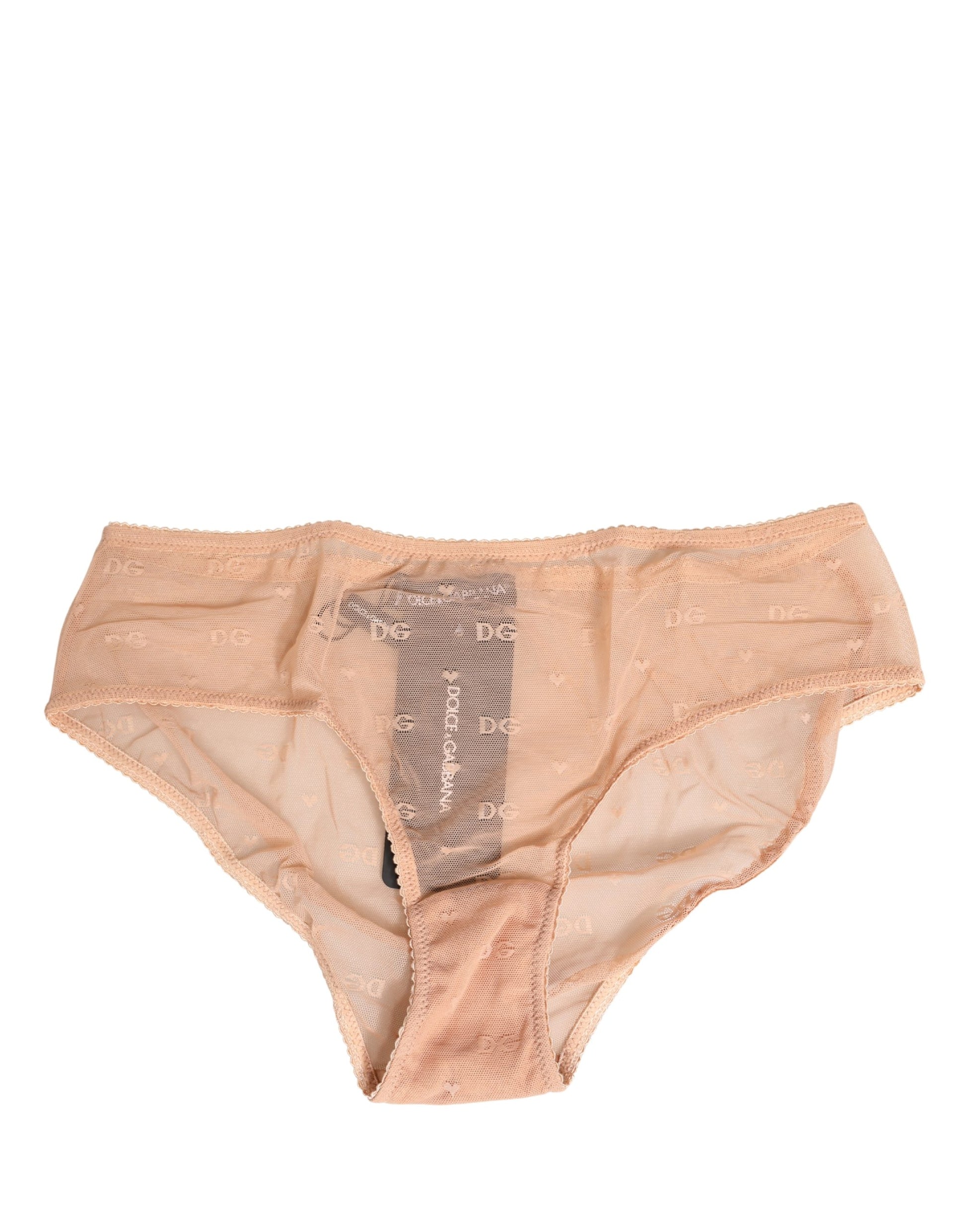 Culotte de lingerie Cheekini en dentelle beige Dolce & Gabbana