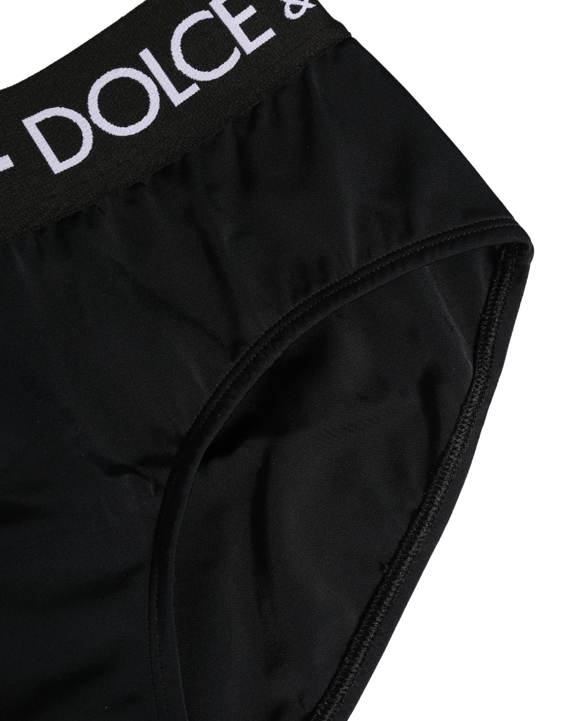 Culotte Dolce & Gabbana en nylon extensible noir