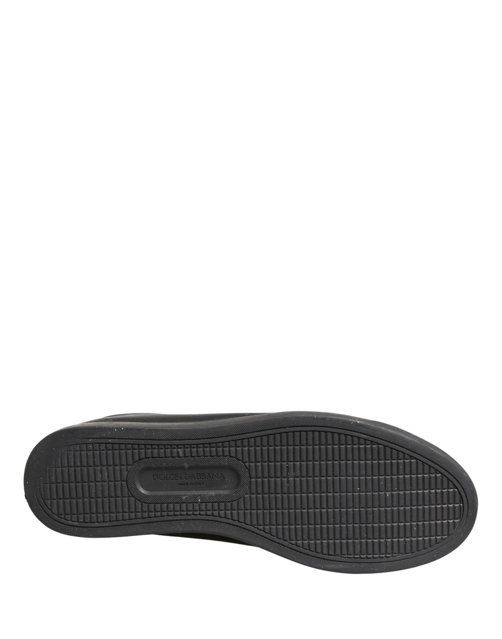 Chaussures Baskets Basses à Lacets en Cuir Noir Dolce & Gabbana