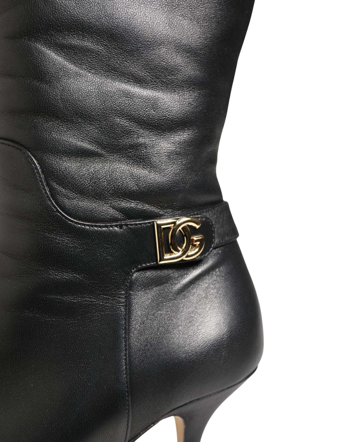 Bottes à talons hauts Dolce & Gabbana en cuir noir