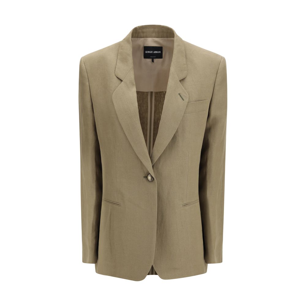 Manteau en lin marron Giorgio Armani