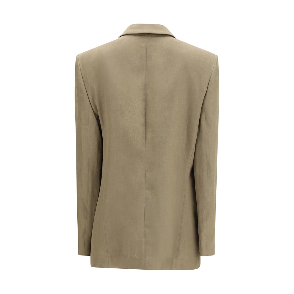 Manteau en lin marron Giorgio Armani