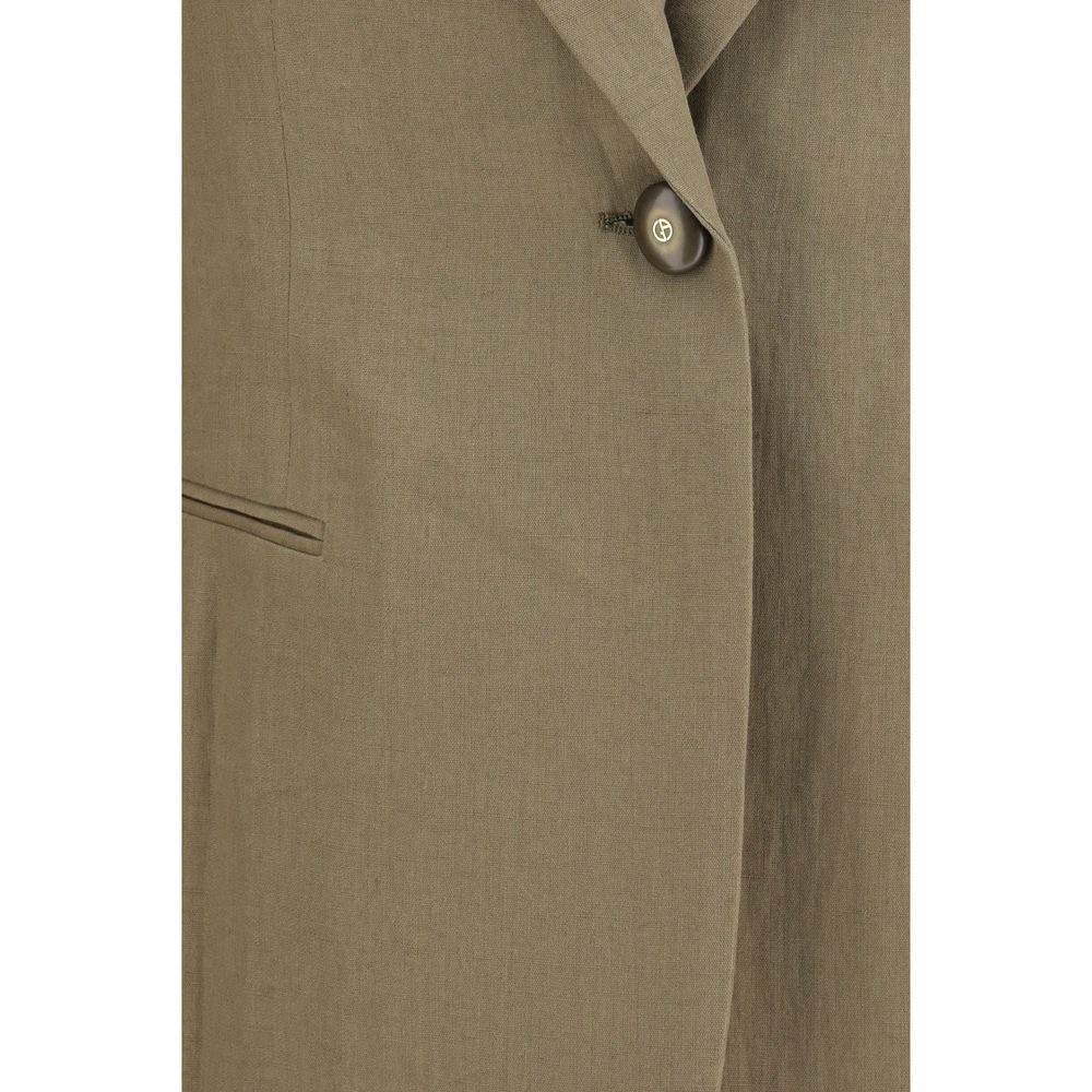 Manteau en lin marron Giorgio Armani