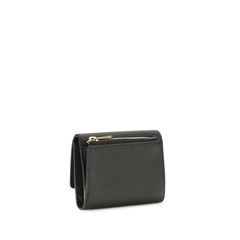 Portefeuille Ferragamo en cuir de veau noir Bos Taurus
