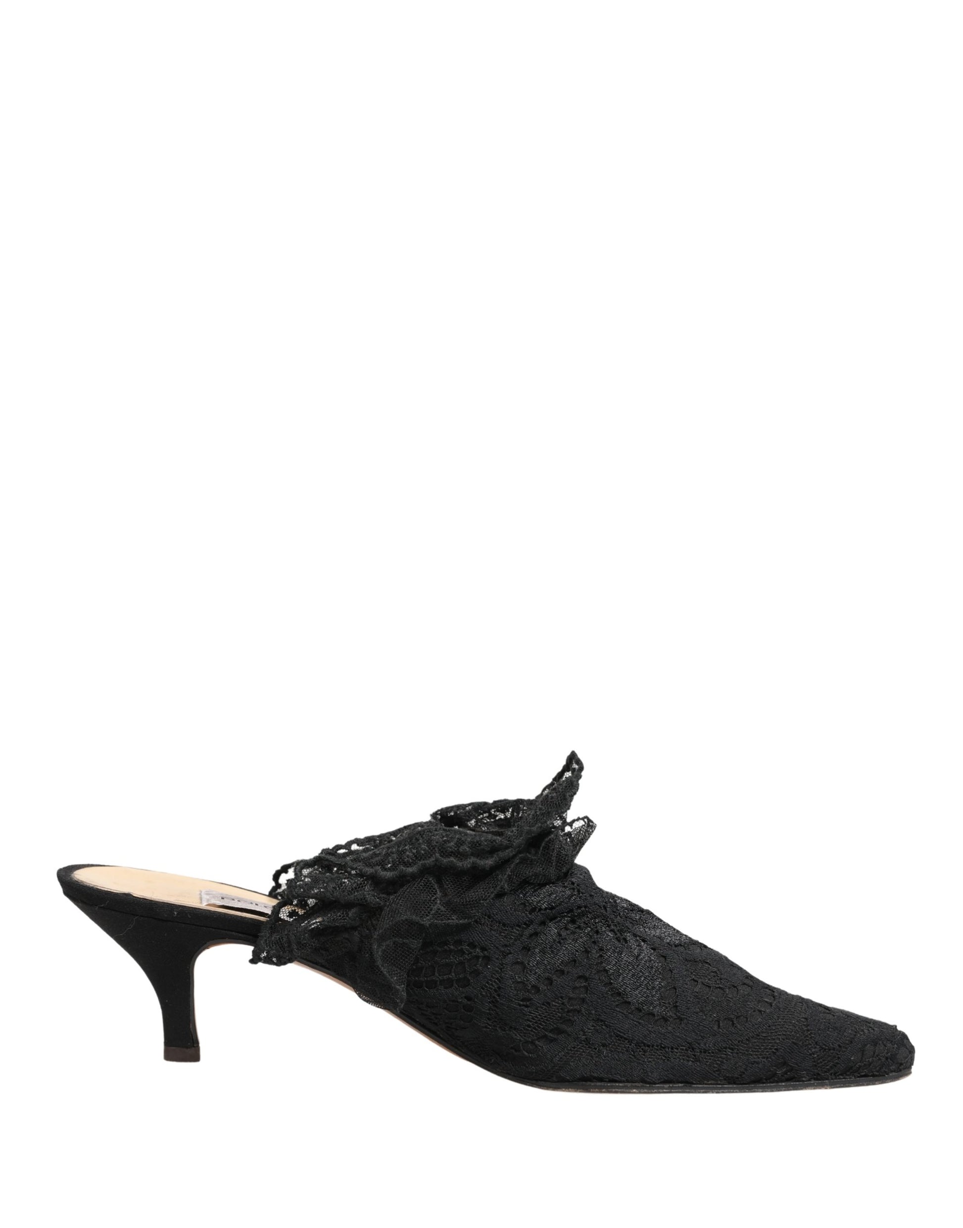 Chaussures à talons sandales en dentelle noire Dolce & Gabbana