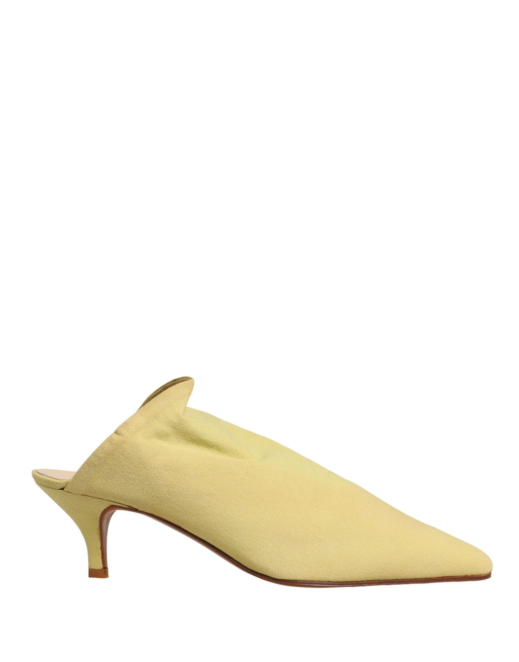 Chaussures mules à talons en daim jaune Dolce & Gabbana