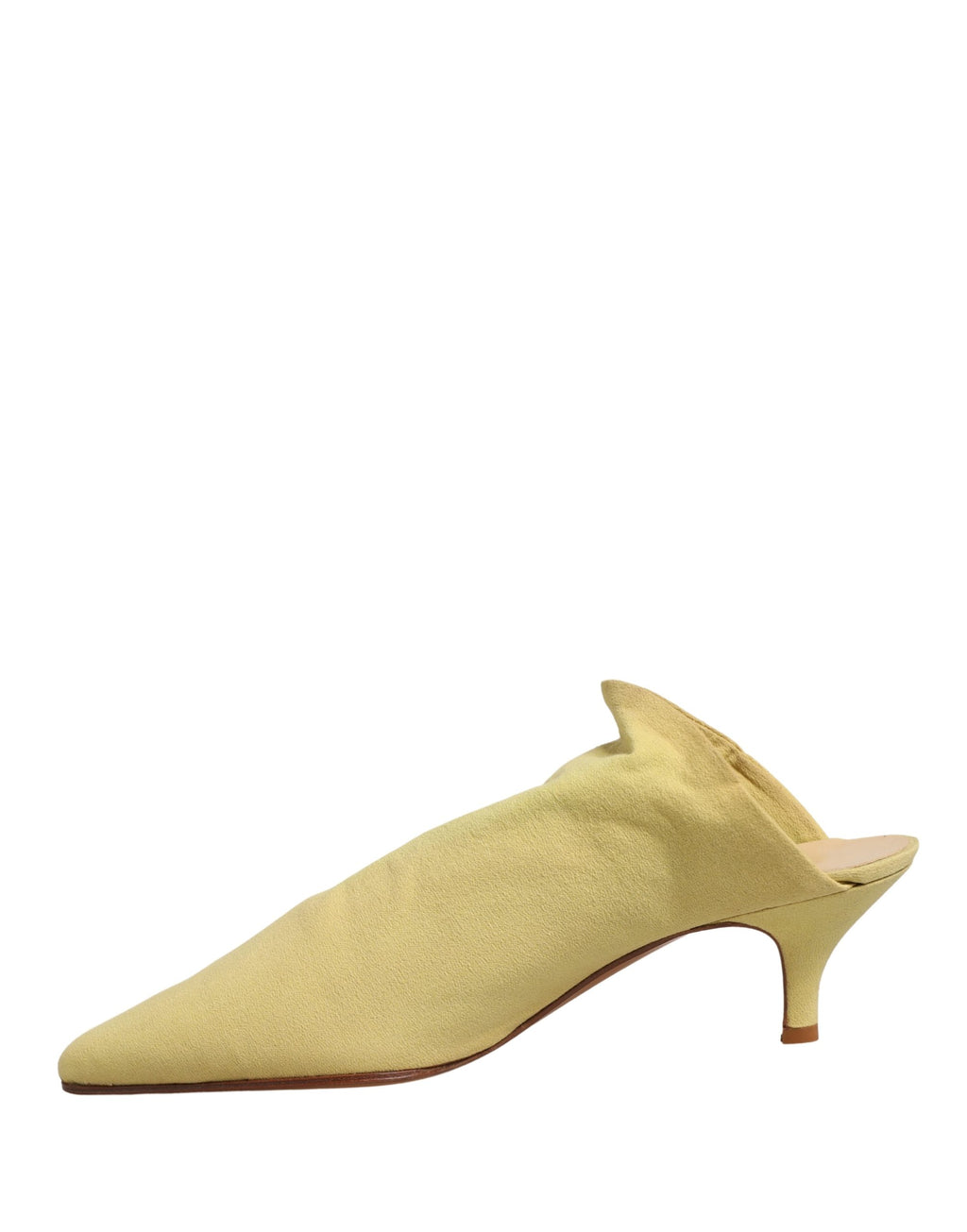Chaussures mules à talons en daim jaune Dolce & Gabbana