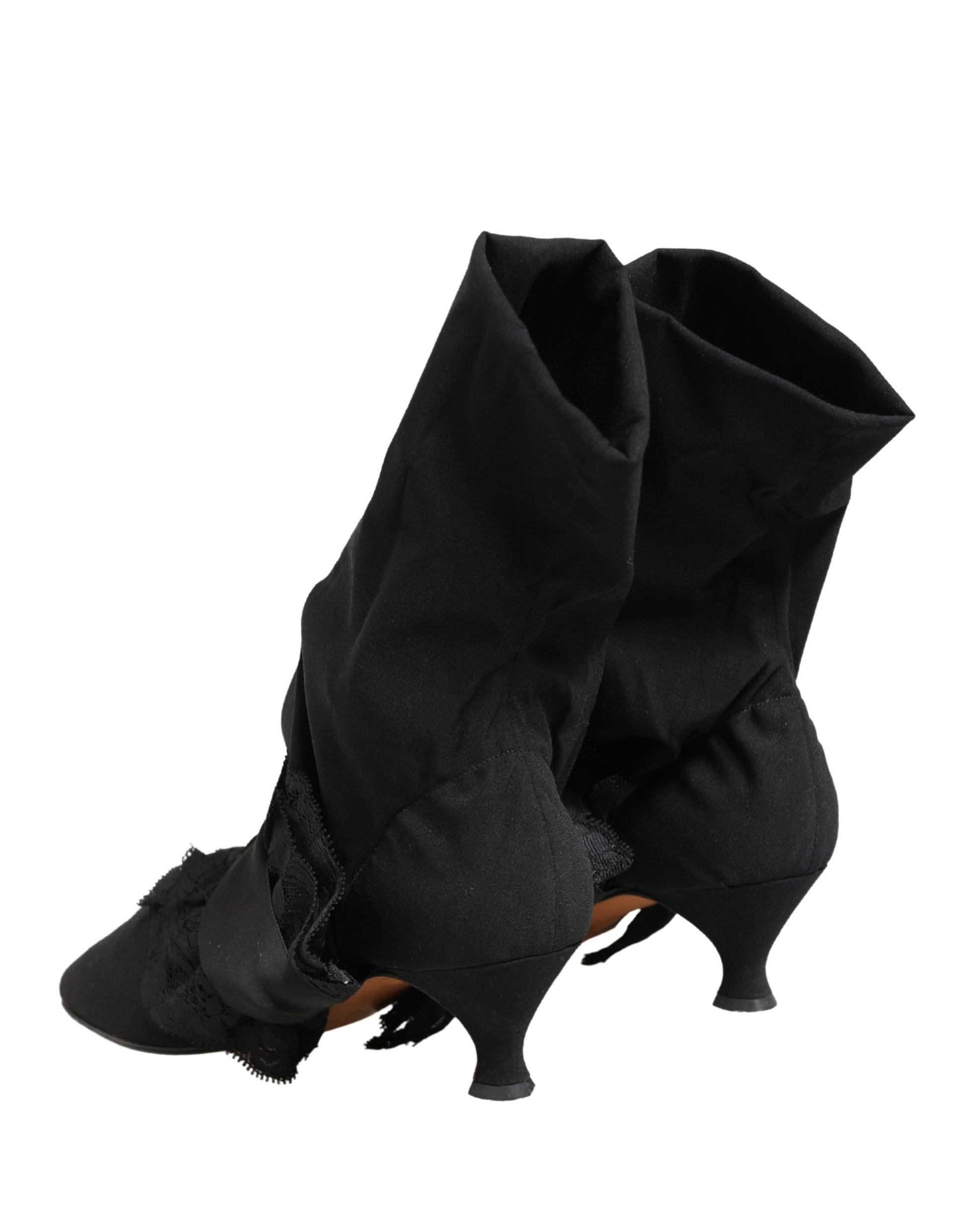 Bottes Mi-Mollet Dolce & Gabbana en Daim Noir