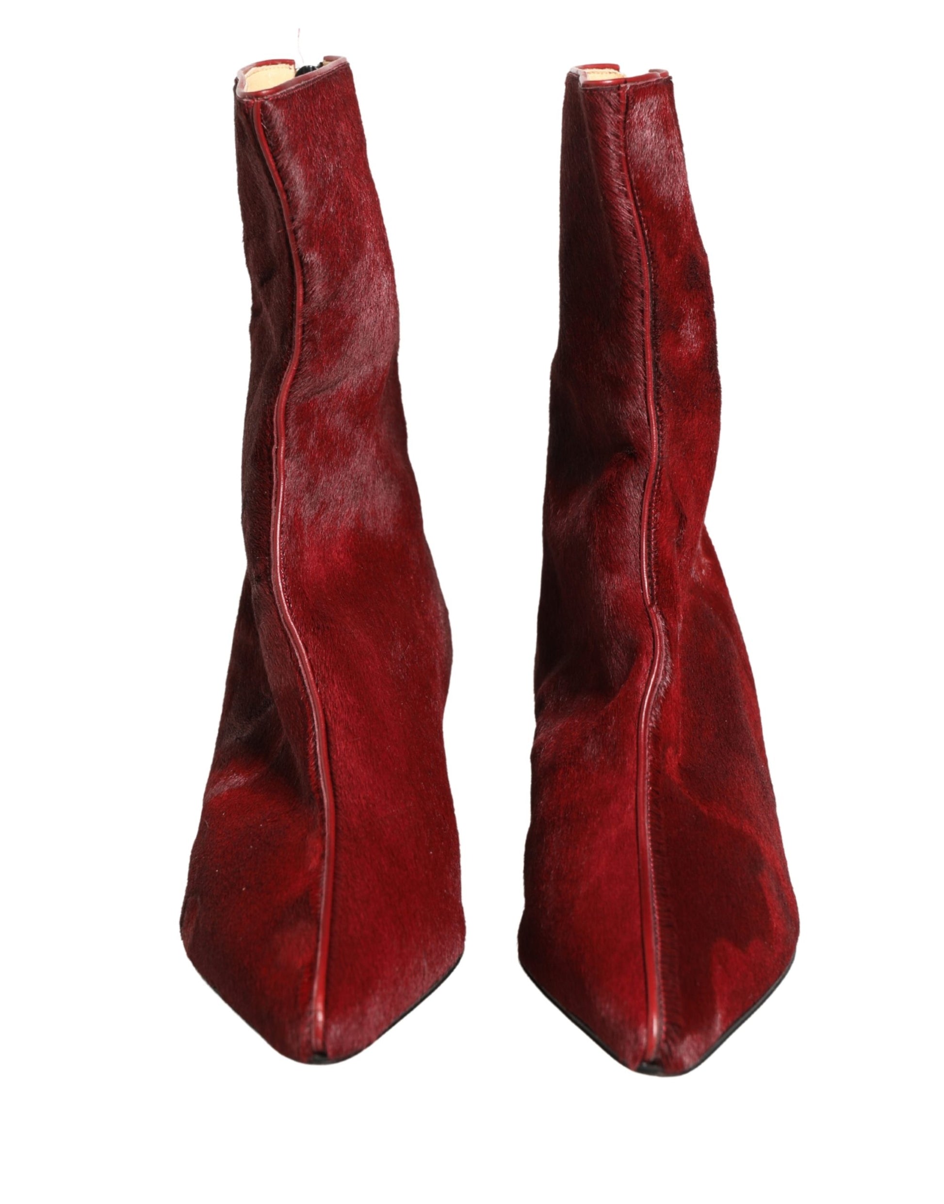 Bottes mi-mollet bordeaux Dolce & Gabbana