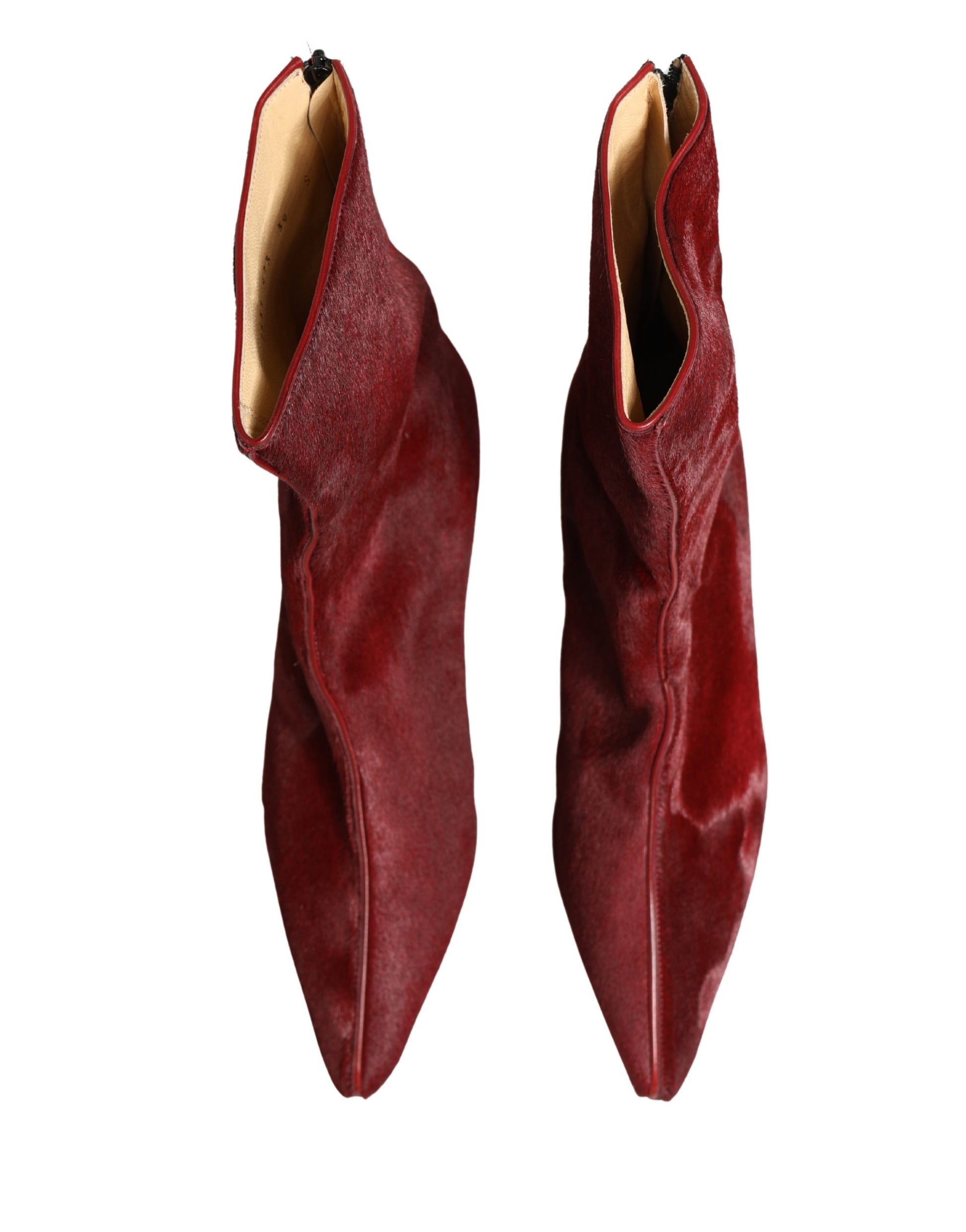 Bottes mi-mollet bordeaux Dolce & Gabbana