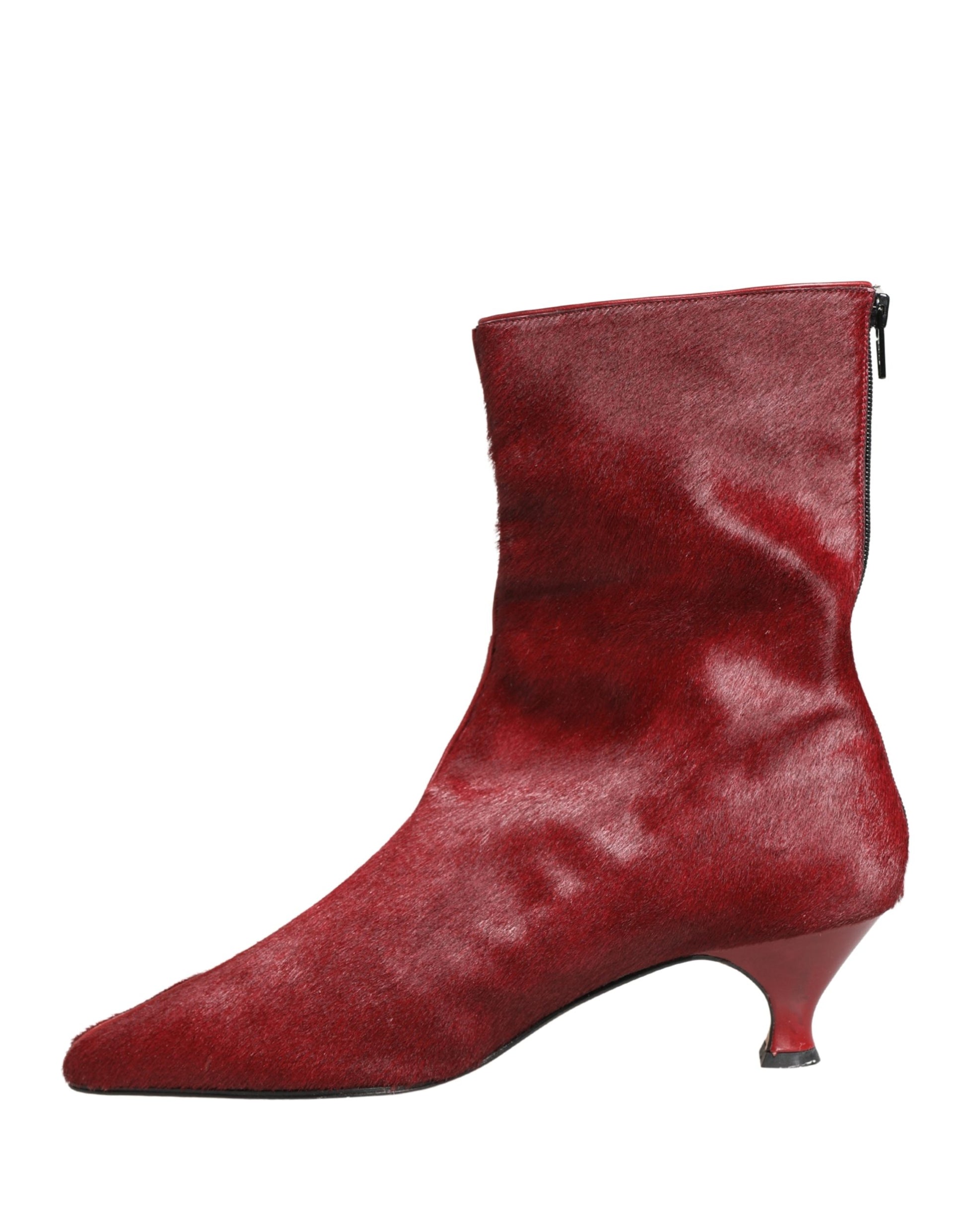 Bottes mi-mollet bordeaux Dolce & Gabbana
