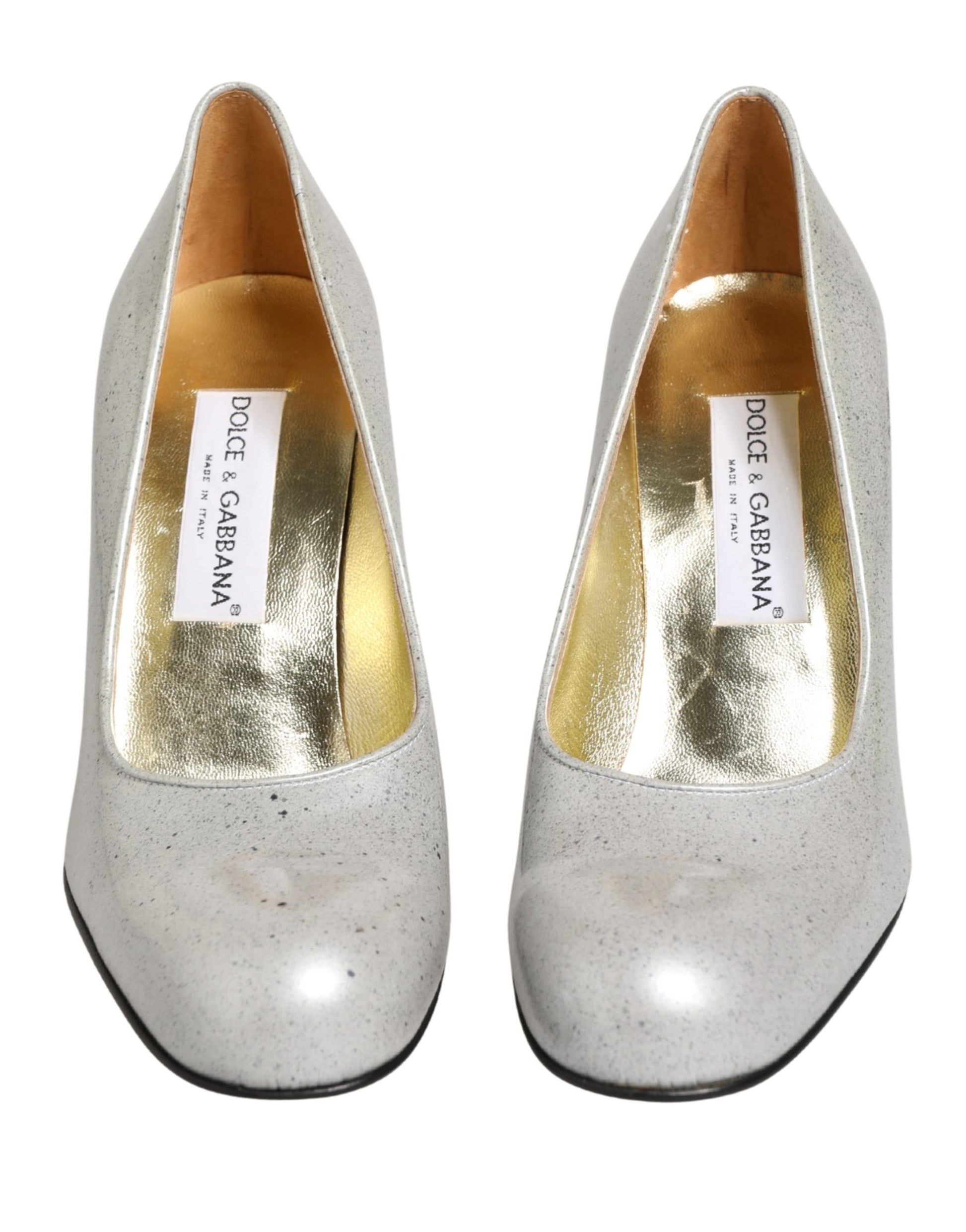 Chaussures escarpins à talons hauts en cuir blanc pour femme Dolce & Gabbana