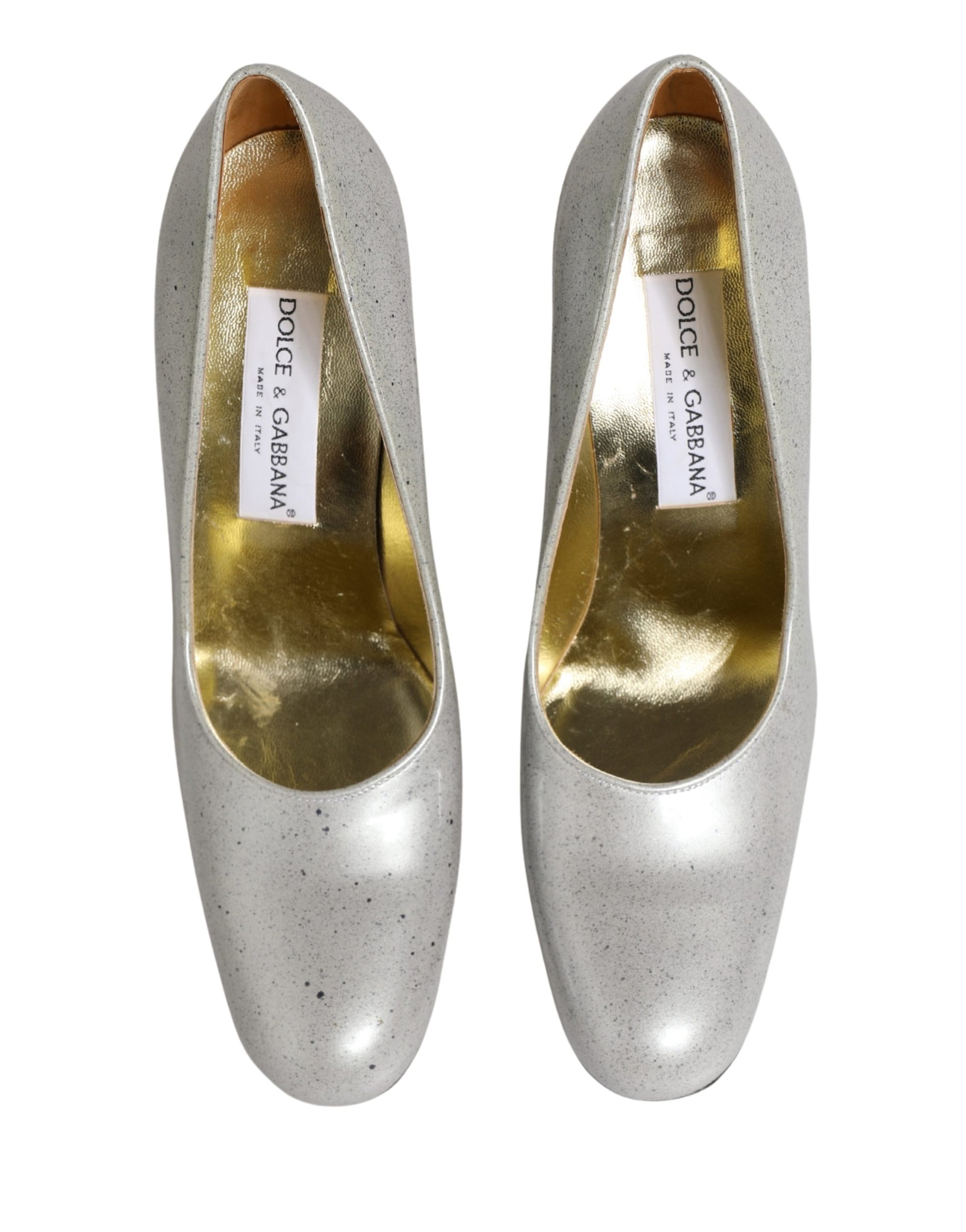 Chaussures escarpins à talons hauts en cuir blanc pour femme Dolce & Gabbana