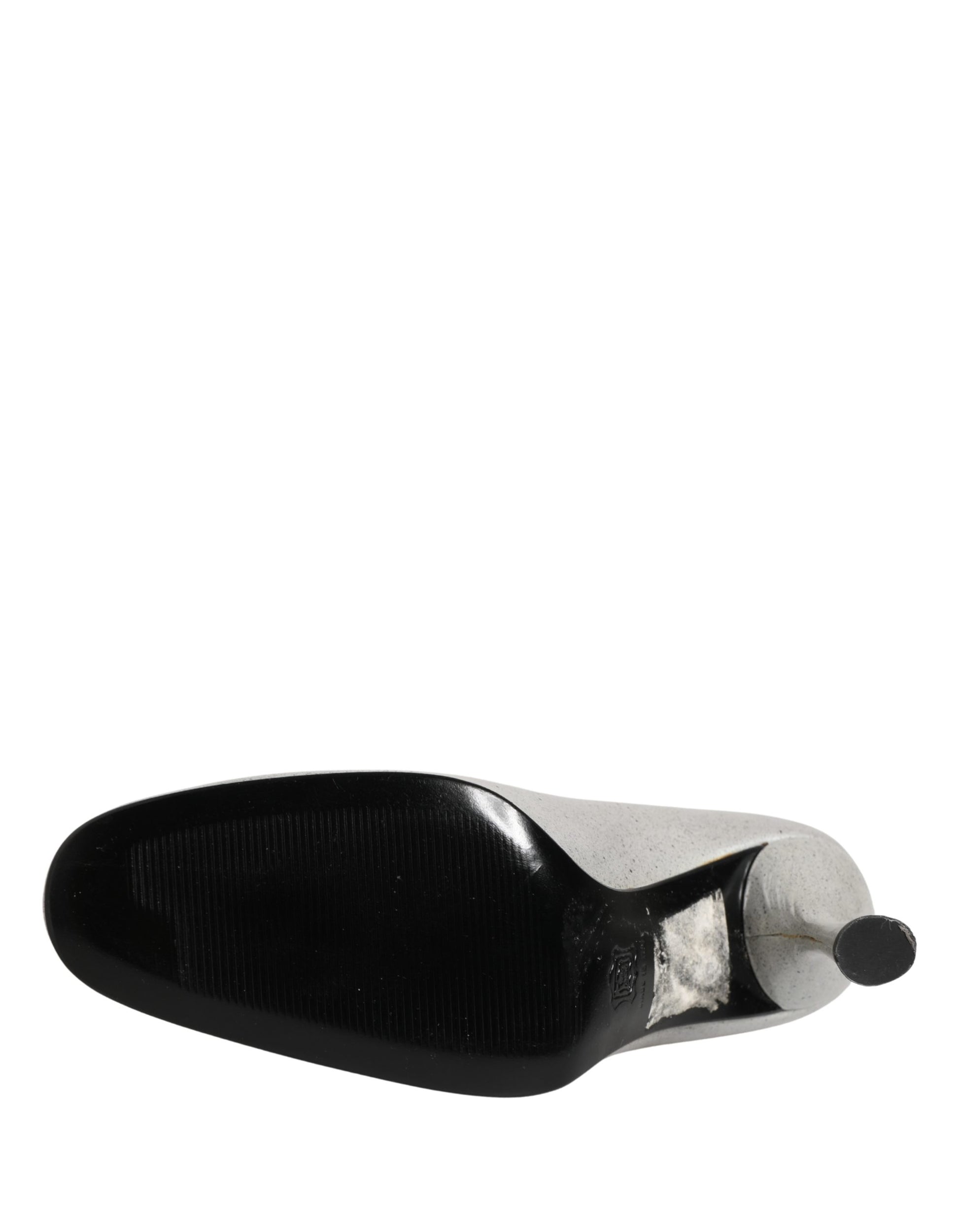 Chaussures escarpins à talons hauts en cuir blanc pour femme Dolce & Gabbana