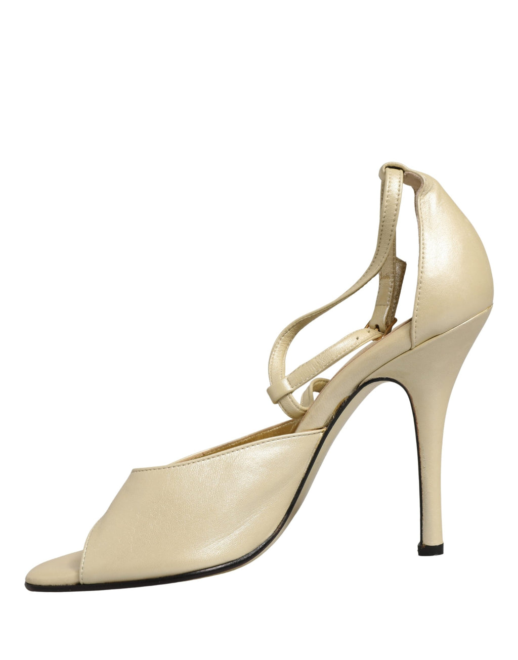 Sandales à talons aiguilles Dolce & Gabbana en cuir beige