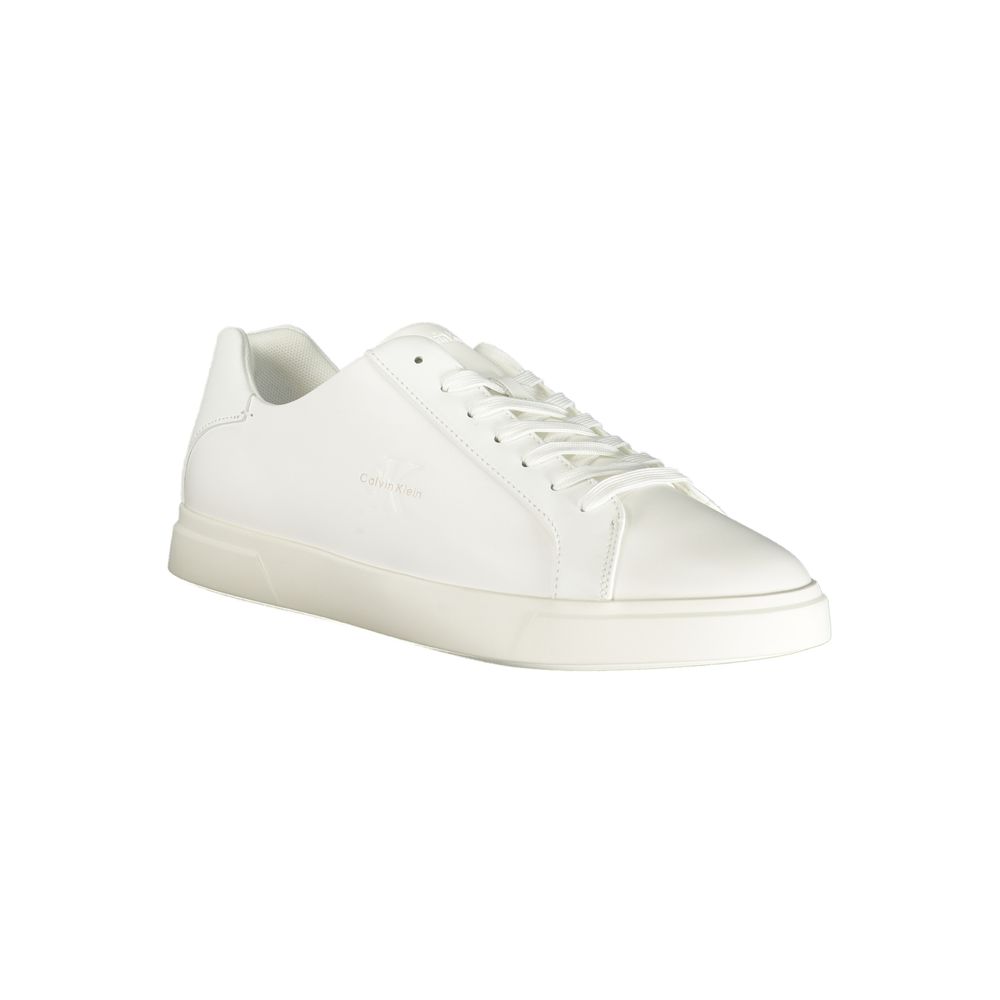 Baskets basses blanches en polyuréthane Calvin Klein pour homme