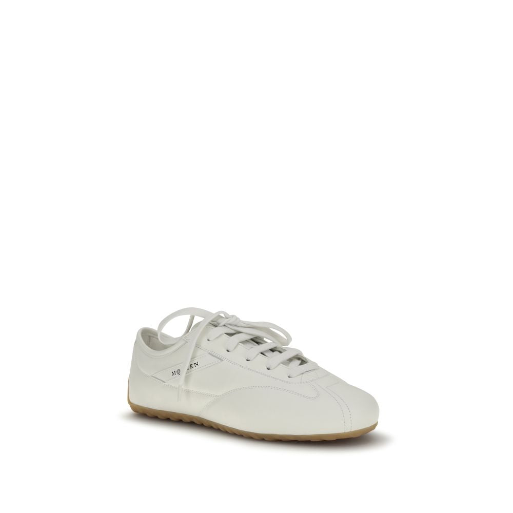 Baskets Athlétiques Alexander McQueen en Cuir de Veau Blanc Bos Taurus