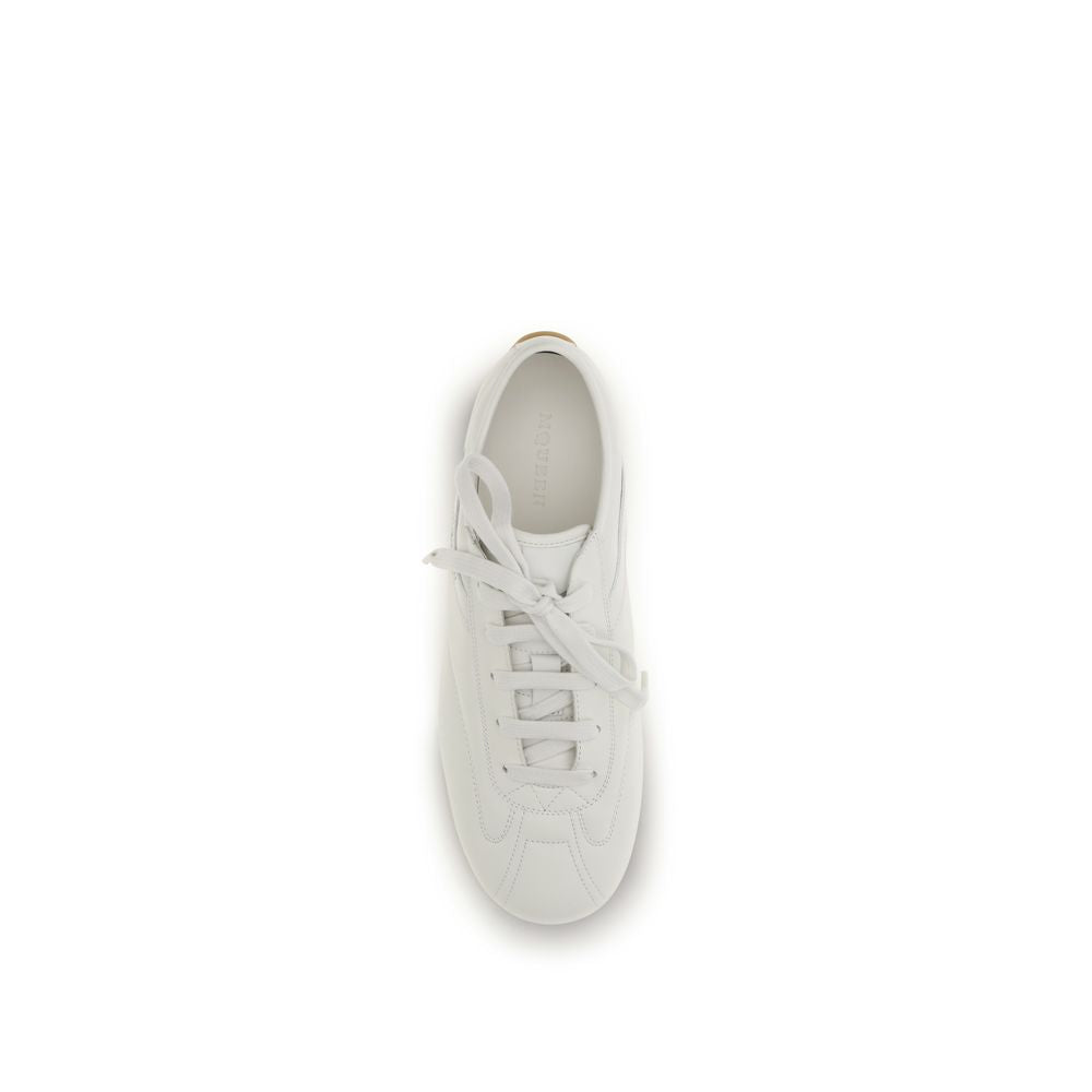 Baskets Athlétiques Alexander McQueen en Cuir de Veau Blanc Bos Taurus