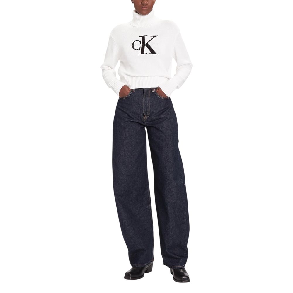 Col roulé Calvin Klein Jeans en coton blanc