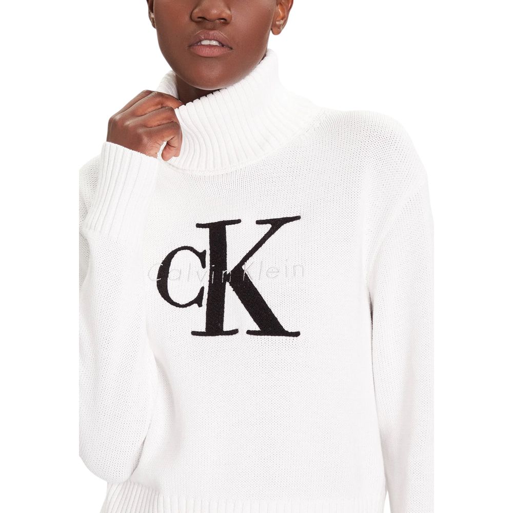 Col roulé Calvin Klein Jeans en coton blanc