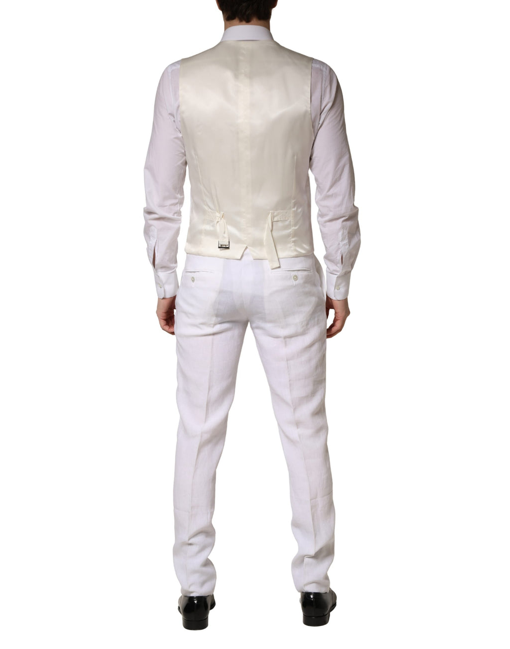 Costume de cérémonie homme 2 pièces Dolce & Gabbana SARTORIA en lin blanc
