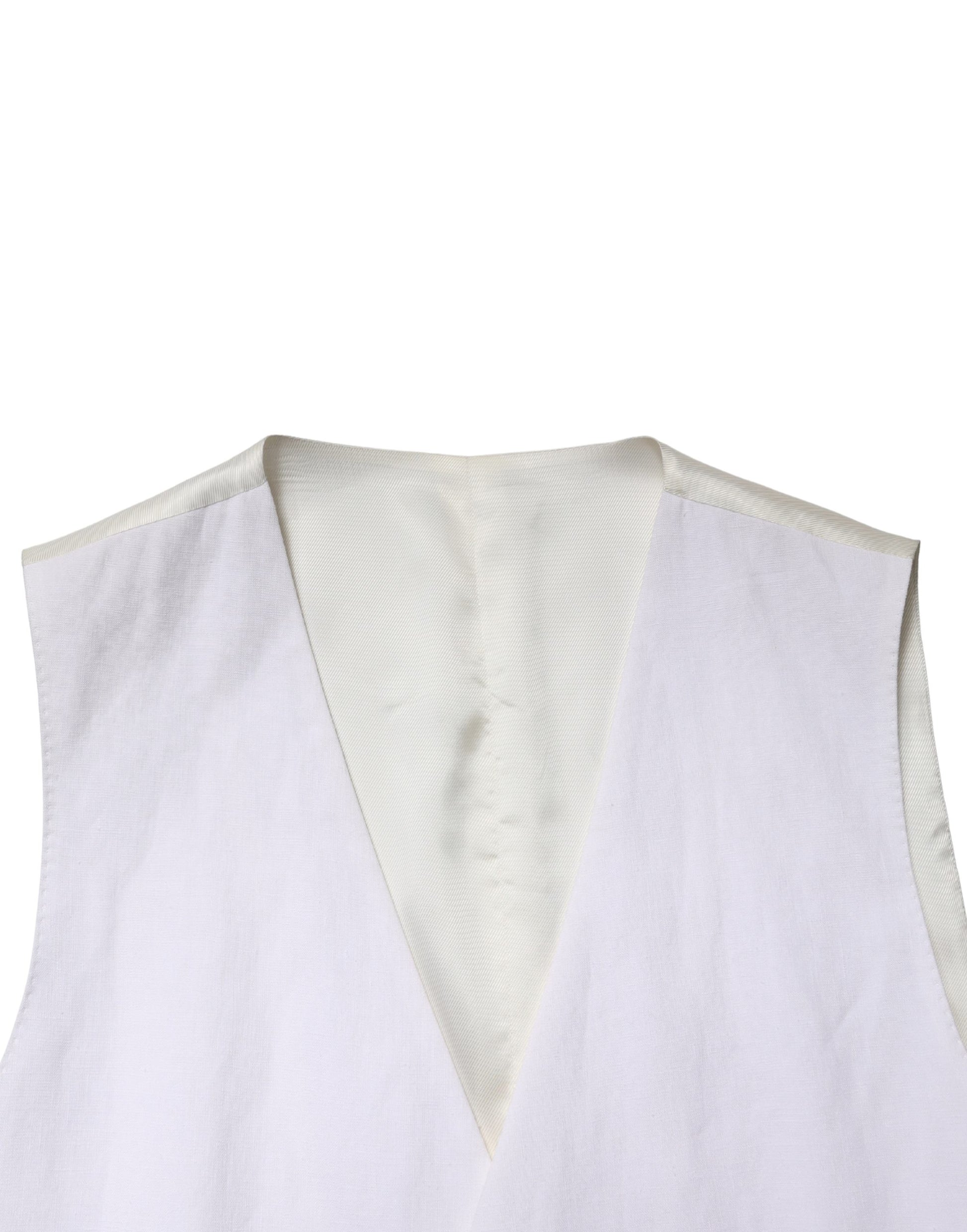 Costume de cérémonie homme 2 pièces Dolce & Gabbana SARTORIA en lin blanc