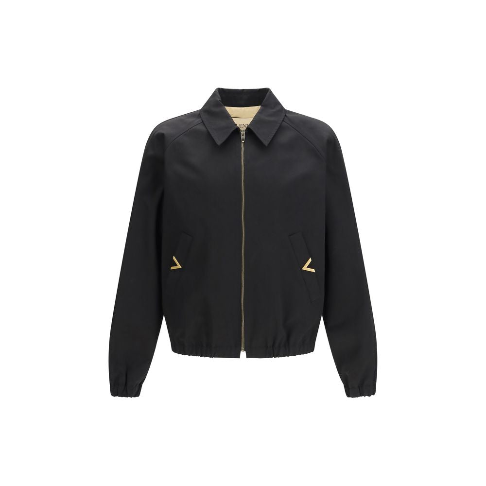 Bomber Valentino en coton noir