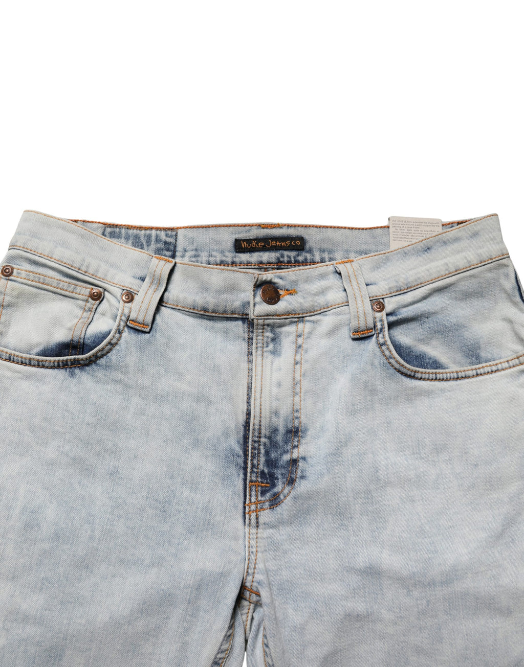 Pantalon en jean skinny Nudie Jeans en coton stretch bleu clair pour homme