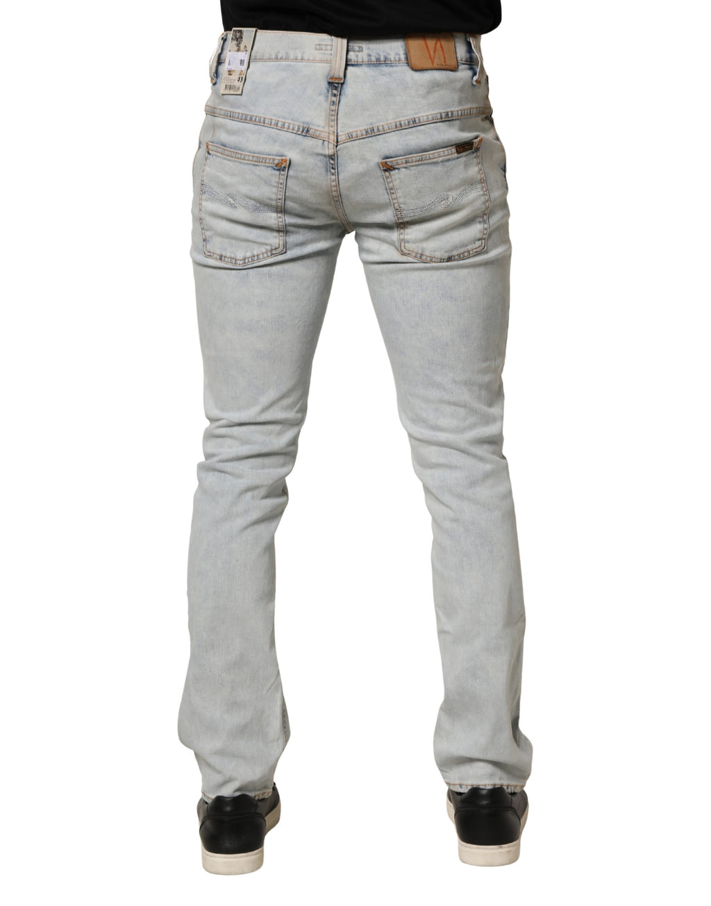Pantalon en jean skinny Nudie Jeans en coton stretch bleu clair pour homme